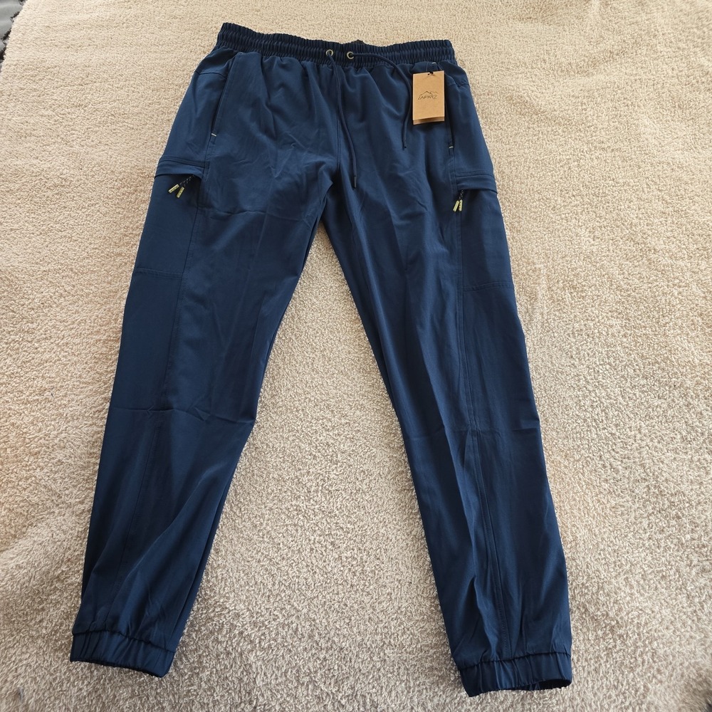 Unipro Trek‎ Men's Jogger Pants Steel Blue Size L NWT Quick Dry Lightweight